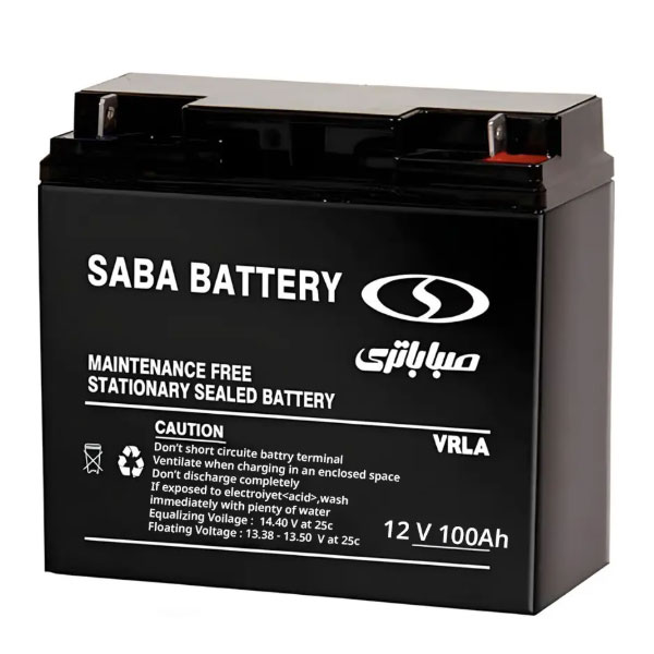 battery-saba-12v100ah باتری ۱۲ ولت ۱۰۰ آمپر صبا